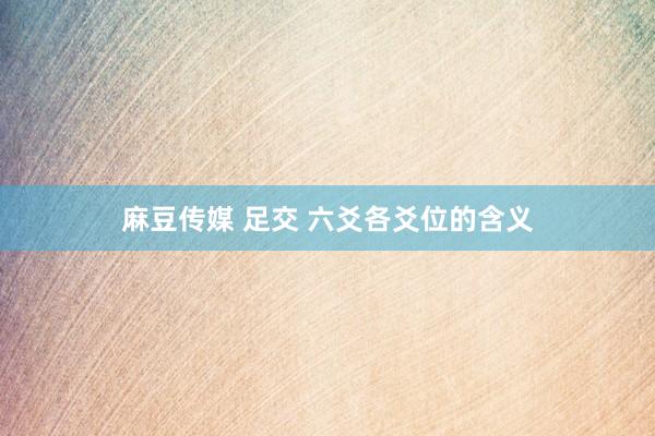 麻豆传媒 足交 六爻各爻位的含义