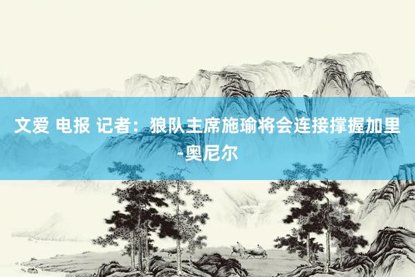 文爱 电报 记者：狼队主席施瑜将会连接撑握加里-奥尼尔