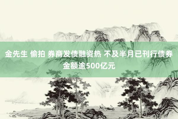 金先生 偷拍 券商发债融资热 不及半月已刊行债券金额逾500亿元