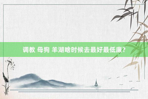 调教 母狗 羊湖啥时候去最好最低廉？