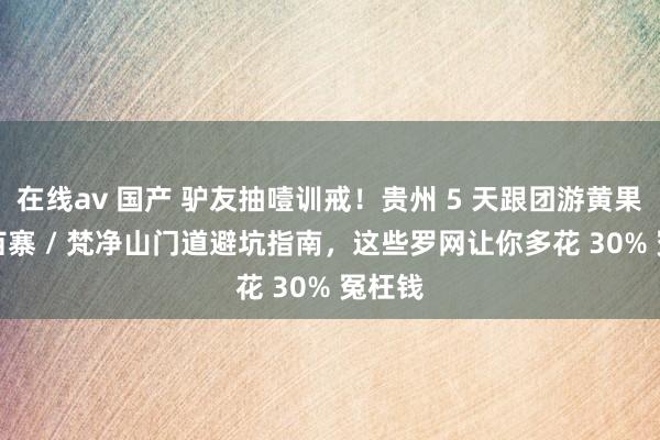 在线av 国产 驴友抽噎训戒！贵州 5 天跟团游黄果树 / 苗寨 / 梵净山门道避坑指南，这些罗网让你多花 30% 冤枉钱