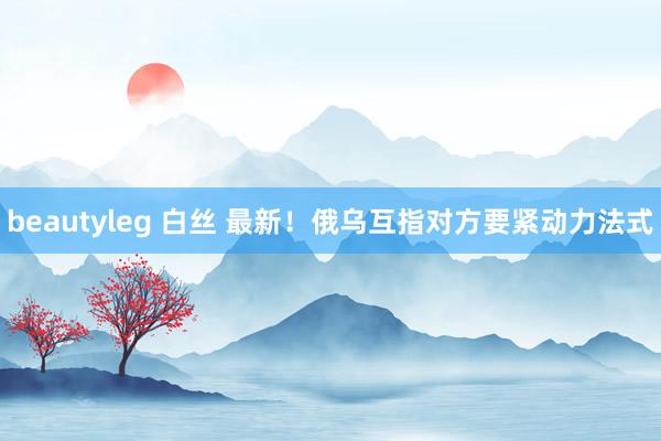beautyleg 白丝 最新！俄乌互指对方要紧动力法式