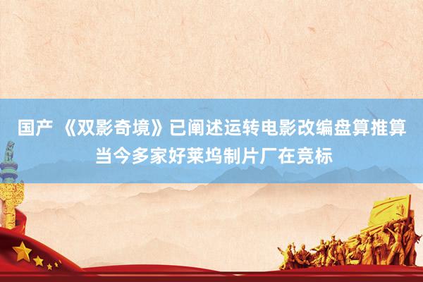 国产 《双影奇境》已阐述运转电影改编盘算推算 当今多家好莱坞制片厂在竞标