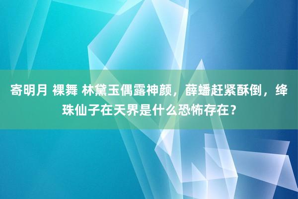 寄明月 裸舞 林黛玉偶露神颜，薛蟠赶紧酥倒，绛珠仙子在天界是什么恐怖存在？