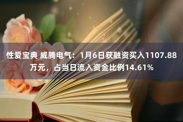 性爱宝典 威腾电气：1月6日获融资买入1107.88万元，占当日流入资金比例14.61%