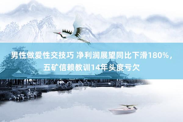 男性做爱性交技巧 净利润展望同比下滑180%，五矿信赖教训14年头度亏欠