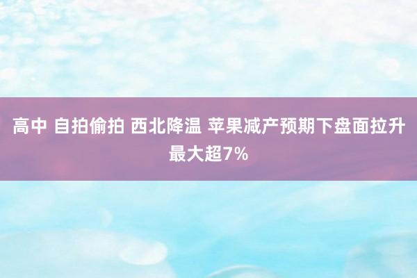 高中 自拍偷拍 西北降温 苹果减产预期下盘面拉升最大超7%
