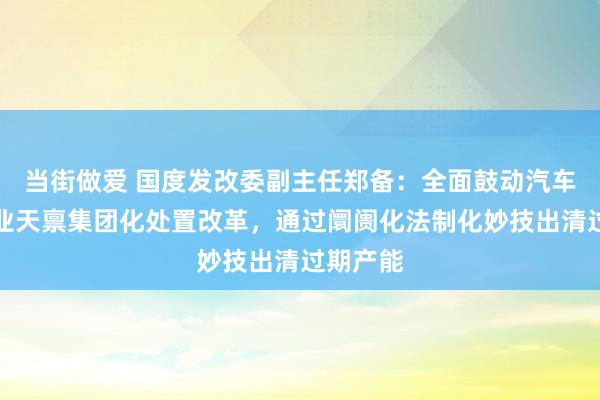 当街做爱 国度发改委副主任郑备：全面鼓动汽车分娩企业天禀集团化处置改革，通过阛阓化法制化妙技出清过期产能