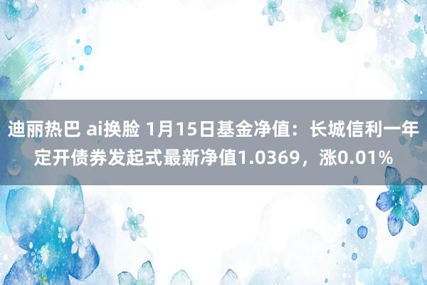 迪丽热巴 ai换脸 1月15日基金净值：长城信利一年定开债券发起式最新净值1.0369，涨0.01%
