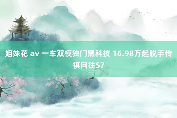 姐妹花 av 一车双模独门黑科技 16.98万起脱手传祺向往S7