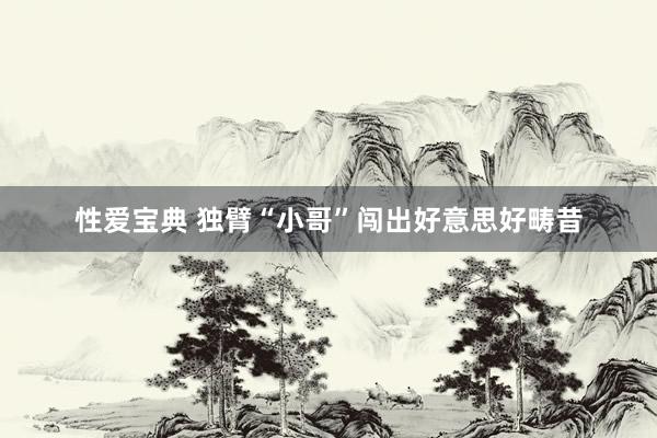 性爱宝典 独臂“小哥”闯出好意思好畴昔