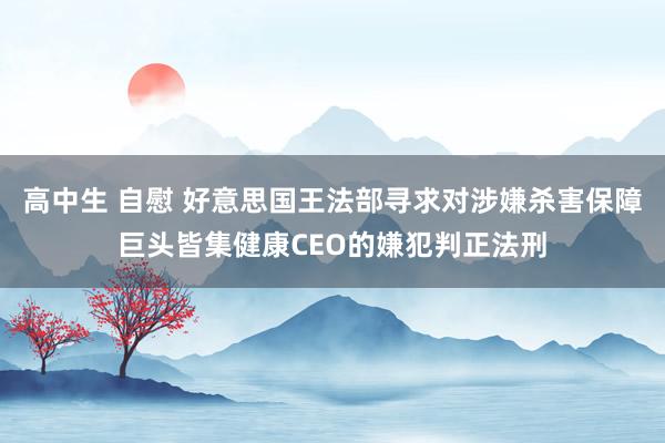 高中生 自慰 好意思国王法部寻求对涉嫌杀害保障巨头皆集健康CEO的嫌犯判正法刑
