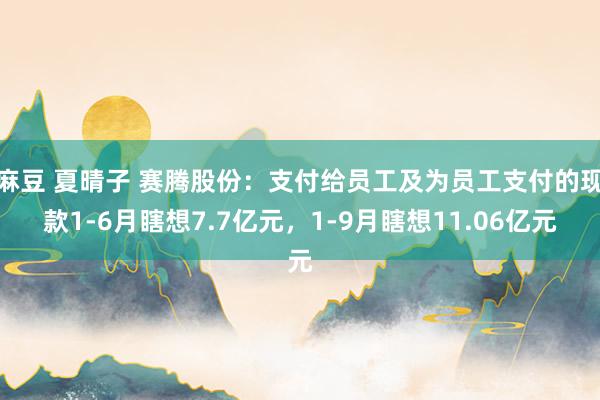 麻豆 夏晴子 赛腾股份：支付给员工及为员工支付的现款1-6月瞎想7.7亿元，1-9月瞎想11.06亿元
