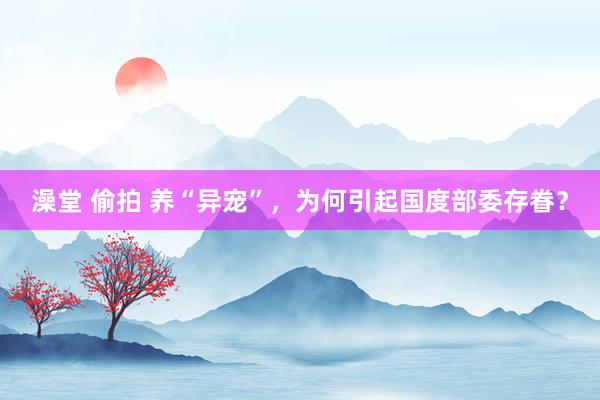 澡堂 偷拍 养“异宠”，为何引起国度部委存眷？