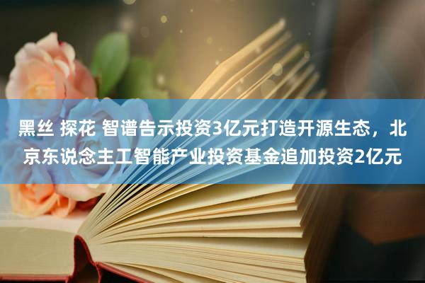 黑丝 探花 智谱告示投资3亿元打造开源生态，北京东说念主工智能产业投资基金追加投资2亿元